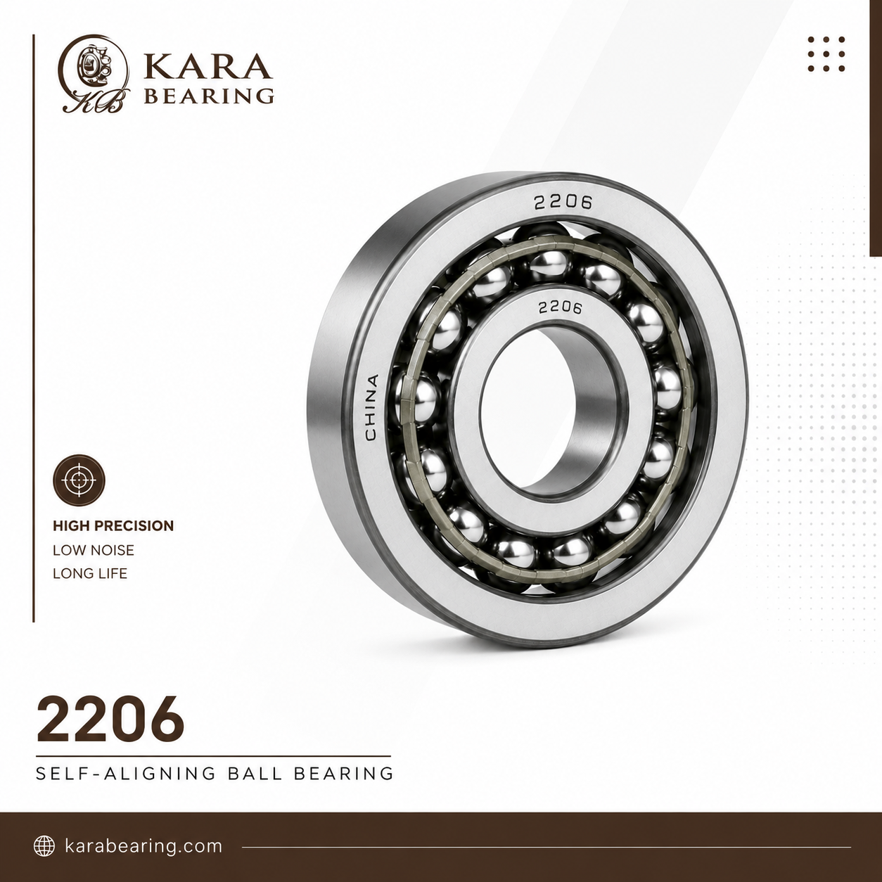 بلبرینگ خود تنظیم 2206 1 خرید بلبرینگ خود تنظیم 2206 از کارا بلبرینگ