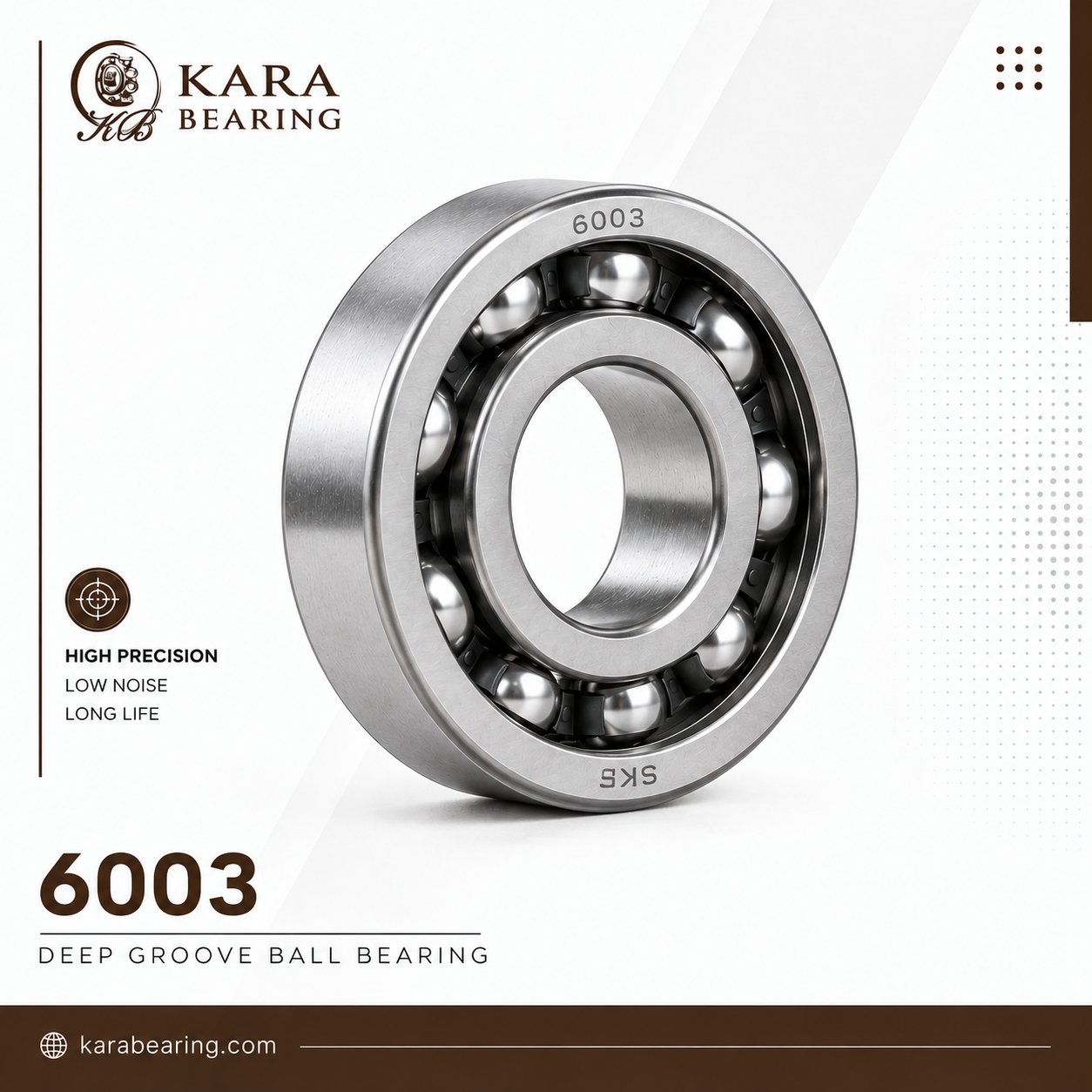 بلبرینگ شیار عمیق 6003 1 بلبرینگ شیار عمیق 6003 برای الکتروموتور و تجهیزات صنعتی