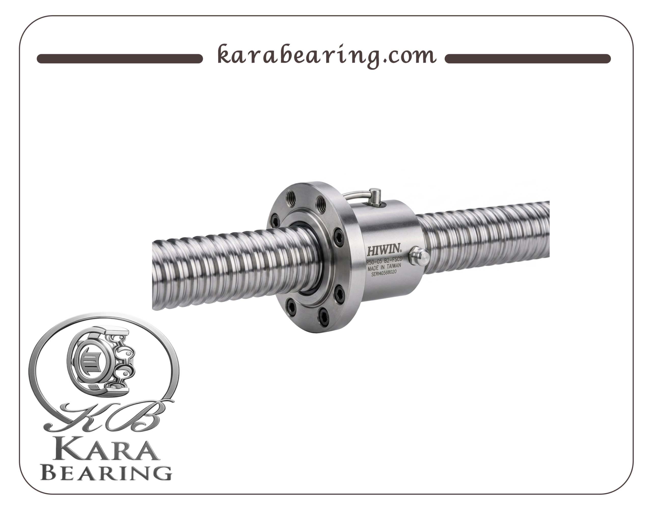 پیچ بال اسکرو قطر 50 گام 5 میلیمتر برند هایوین (HIWIN) 1 پیچ بال اسکرو قطر 50 گام 5 میلیمتر برند هایوین (HIWIN)