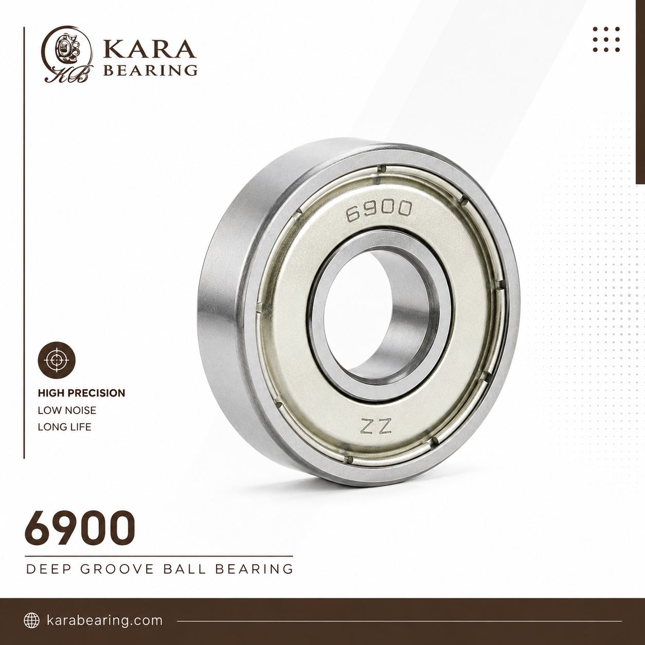 بلبرینگ شیار عمیق 6900 1 بلبرینگ شیار عمیق 6900 با طراحی کمحجم برای تجهیزات صنعتی، موتورهای کوچک و سیستمهای دوار