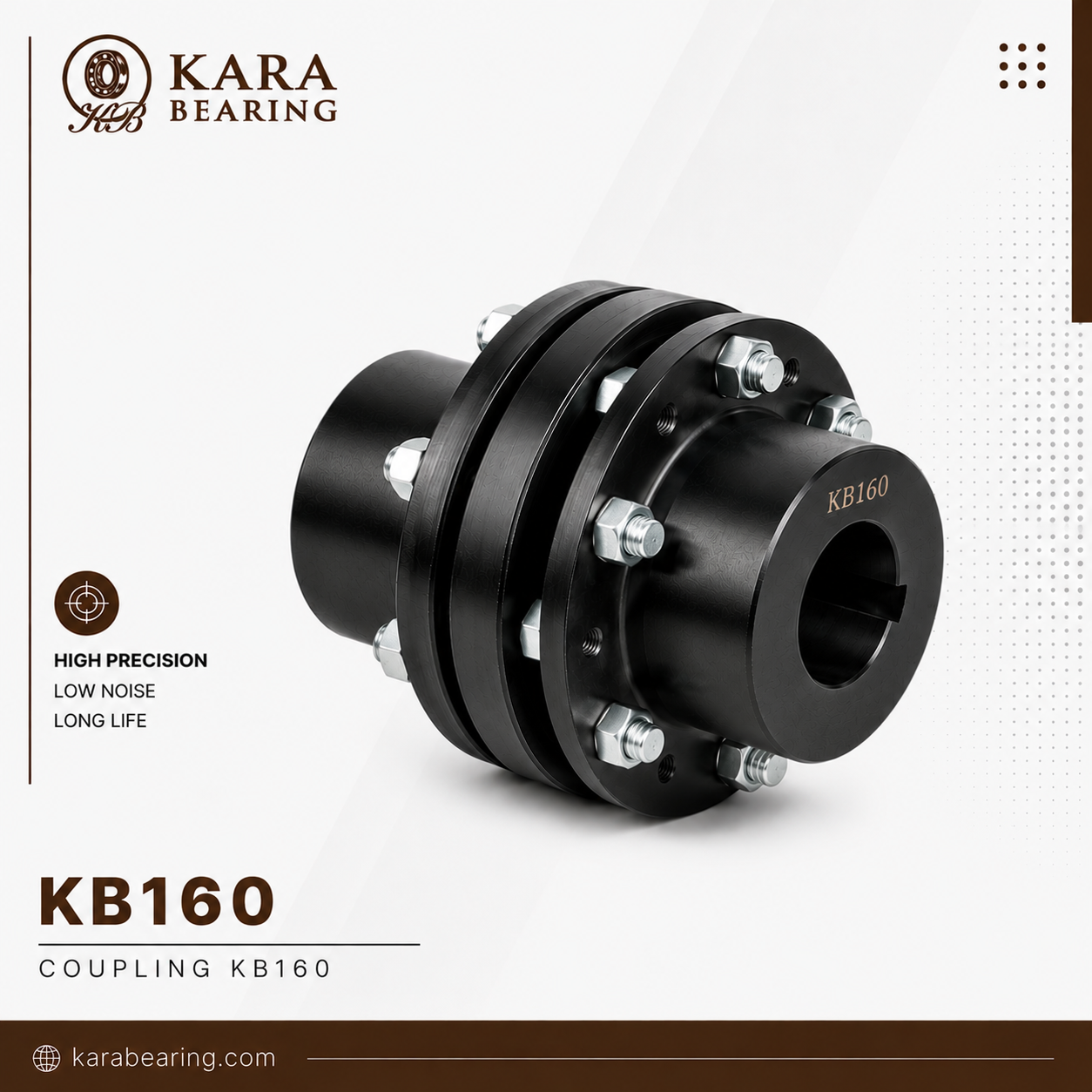 کوپلینگ KB160 1 کوپلینگ KB160 صنعتی مناسب انتقال قدرت در گیربکس، الکتروموتور و پمپ