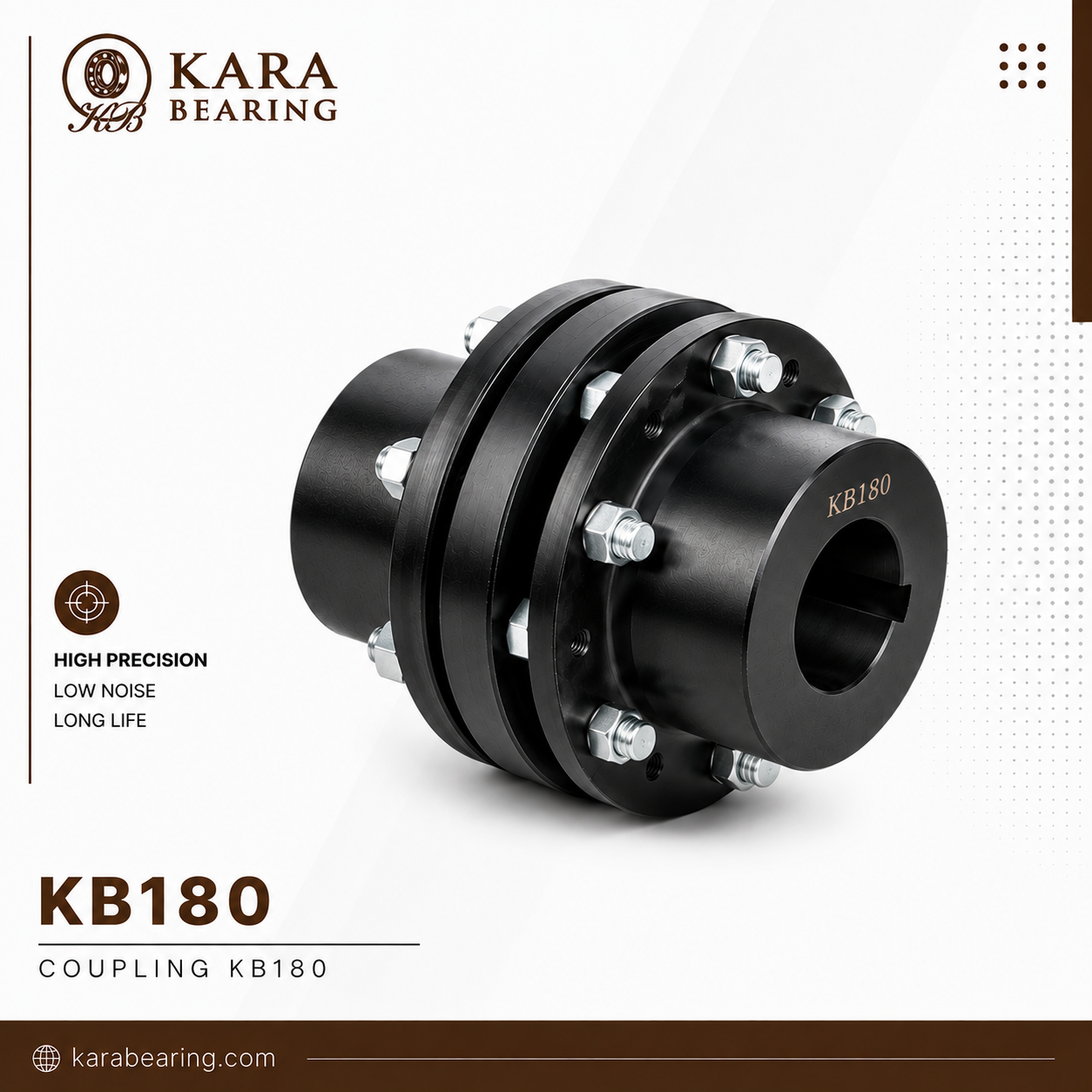 کوپلینگ KB180 1 کوپلینگ صنعتی KB180 مناسب انتقال قدرت در گیربکس، الکتروموتور و پمپ