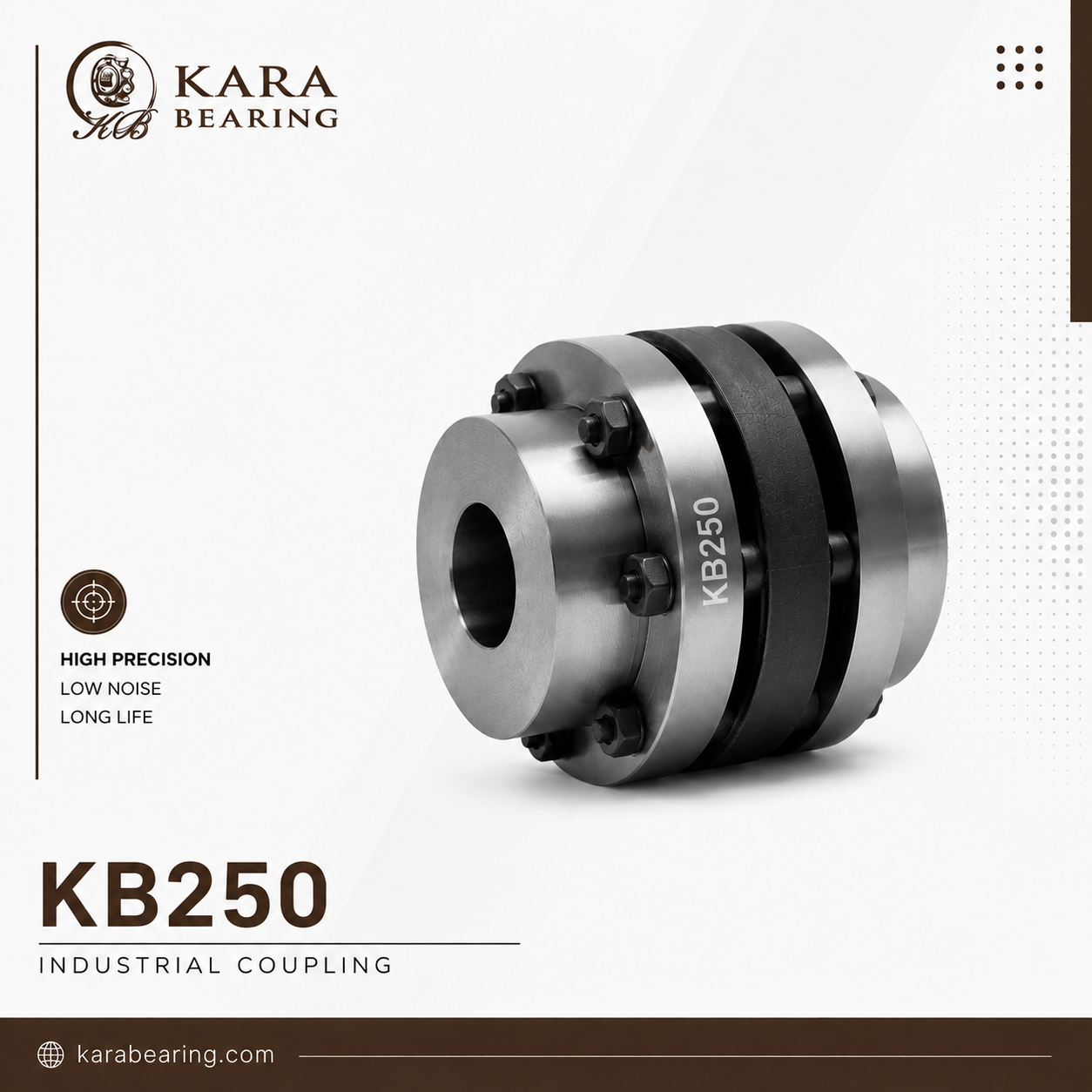 کوپلینگ KB250 1 کوپلینگ KB250 صنعتی مناسب انتقال قدرت در الکتروموتور، گیربکس و پمپ
