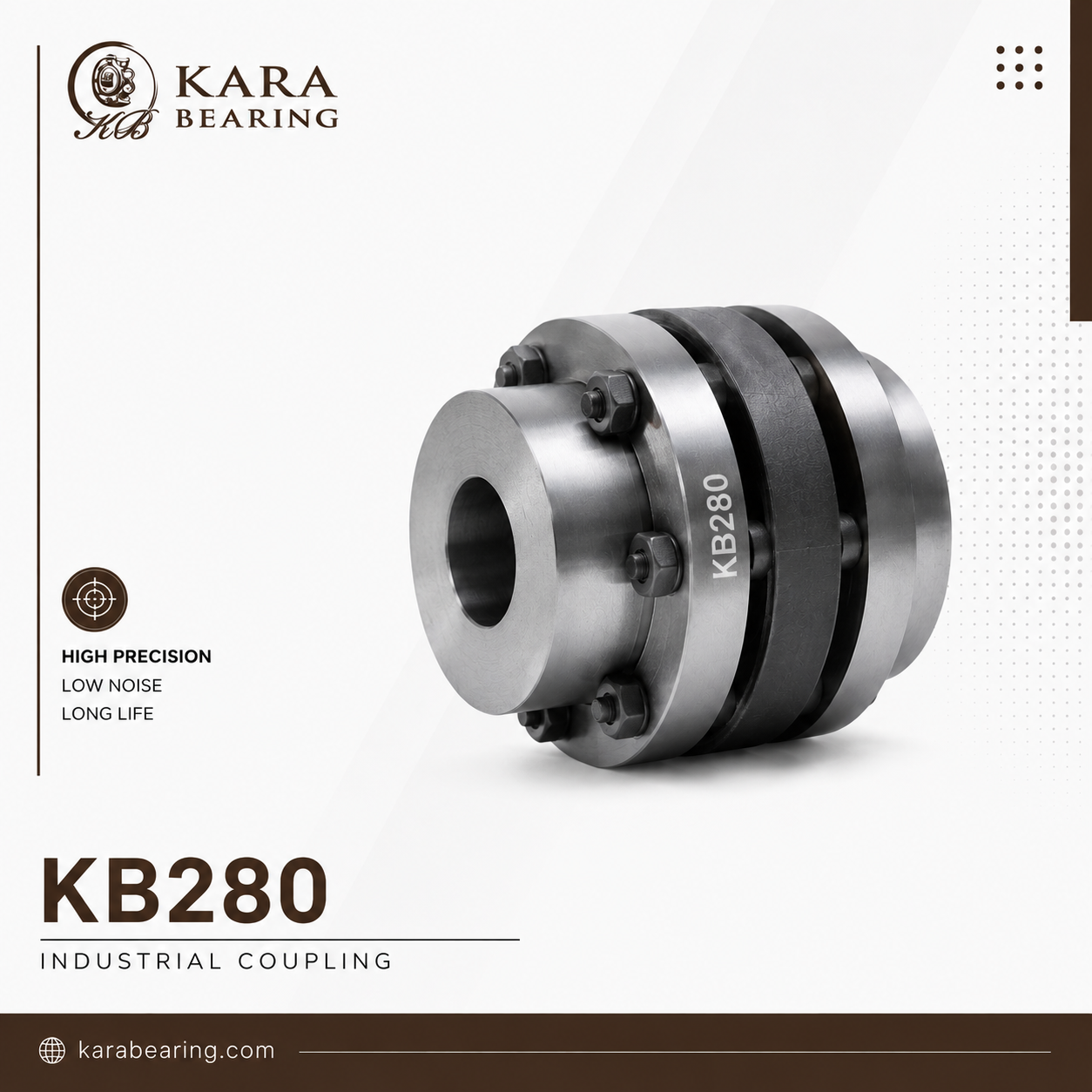 کوپلینگ KB280 1 کوپلینگ KB280 صنعتی مناسب انتقال قدرت در گیربکس، پمپ و الکتروموتور