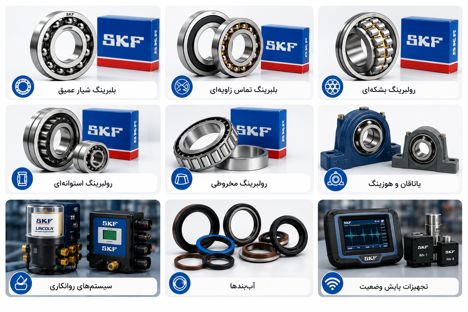 مقایسه بلبرینگ SKF و FAG؛ کدام برند بهتر است؟ 2 تنوع محصولات SKF